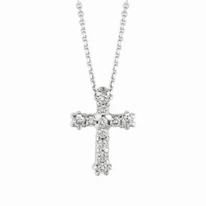 DIAMOND CROSS NECKLACE 14K GOLD (0.1 CTW)