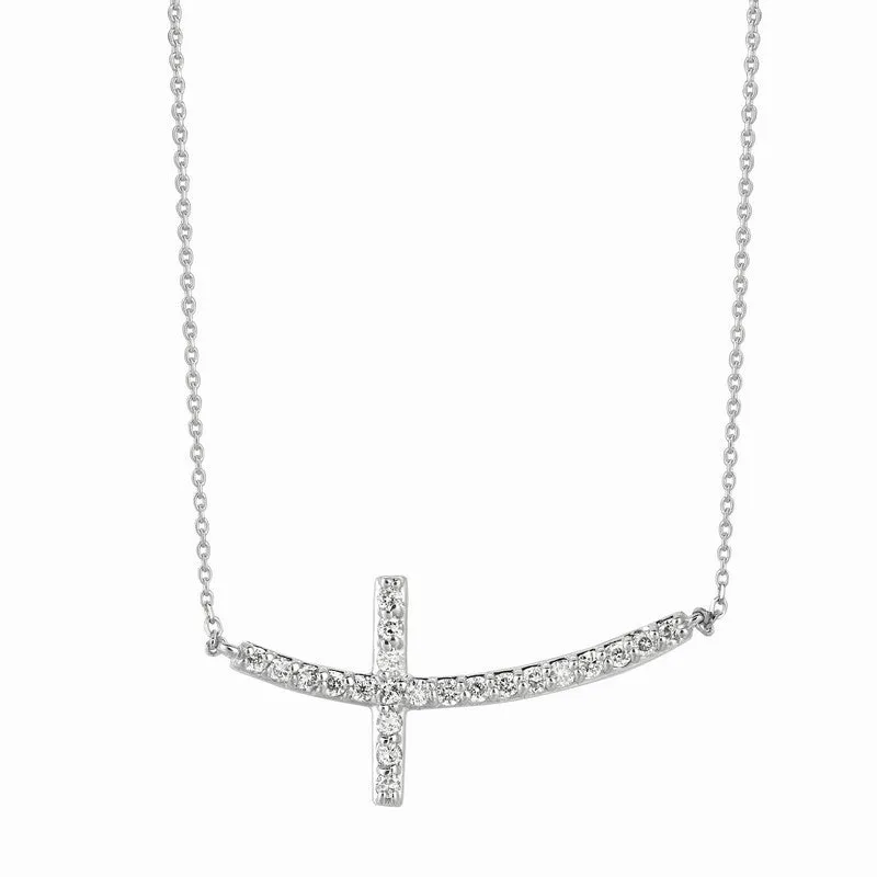 DIAMOND CROSS NECKLACE 14K GOLD (0.5 CTW) 2