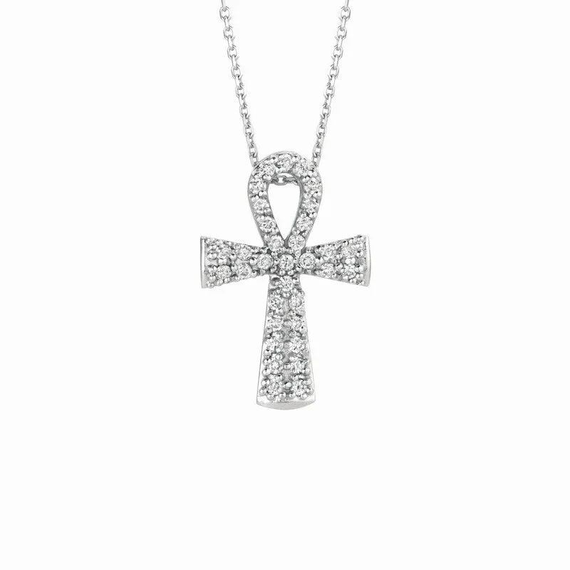 DIAMOND CROSS NECKLACE 14K GOLD (0.53 CTW) 2