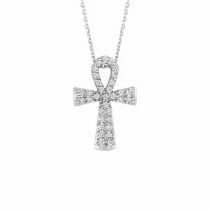 DIAMOND CROSS NECKLACE 14K GOLD (0.53 CTW) 2