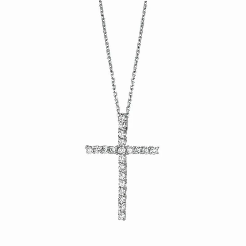DIAMOND CROSS NECKLACE 14K GOLD (0.75 CTW) 1
