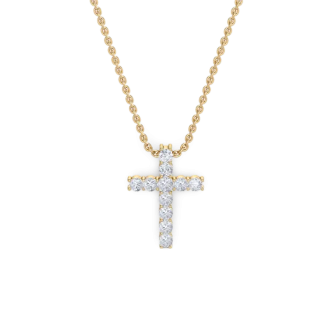 Diamond Cross with Chain