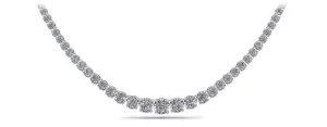Diamond Crown Tennis Diamond Necklace with 20.14 ct.(finished)