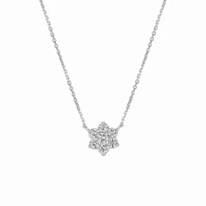 DIAMOND FLOWER NECKLACE 14K GOLD (0.75 CTW)