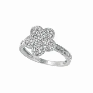 DIAMOND FLOWER RING 14K GOLD (0.5 CTW)