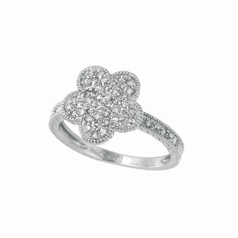 DIAMOND FLOWER RING 14K GOLD (0.5 CTW)