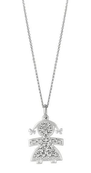 DIAMOND GIRL NECKLACE 14K GOLD (0.14 CTW)