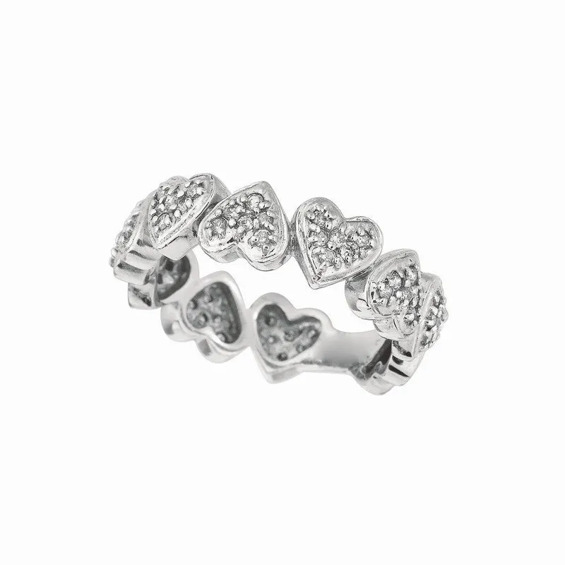 DIAMOND HEART ETERNITY RING 14K GOLD (0.56 CTW)