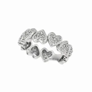 DIAMOND HEART ETERNITY RING 14K GOLD (0.56 CTW)