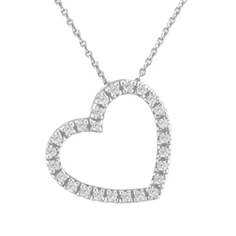 DIAMOND HEART PENDANT NECKLACE 14K GOLD (0.25 CTW)