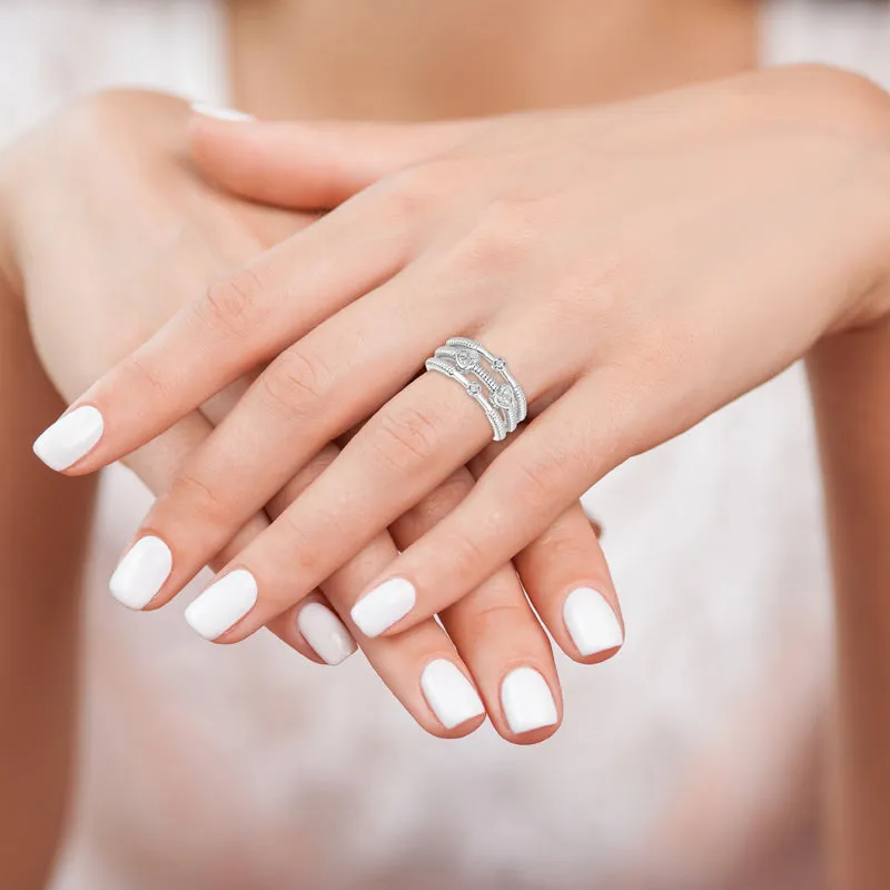 DIAMOND HEART RING 14K GOLD (0.09 CTW)