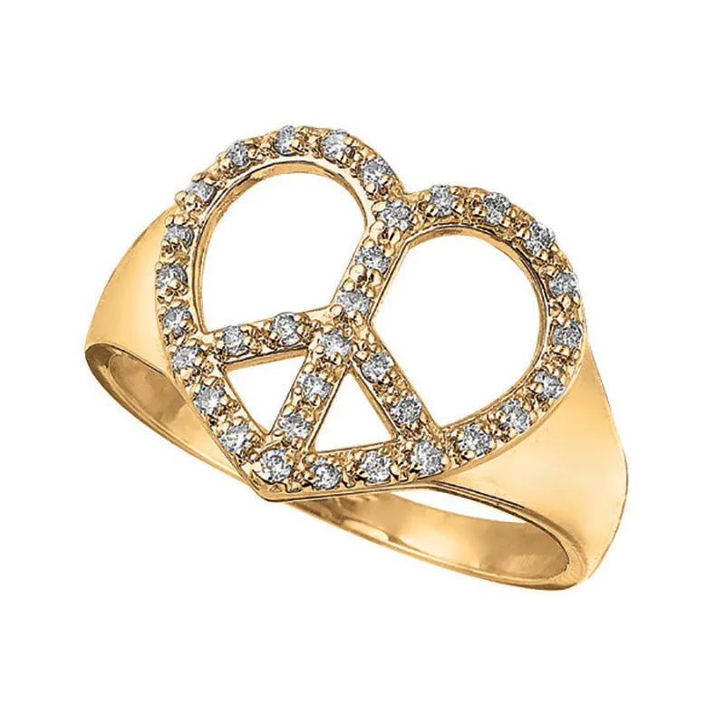 DIAMOND HEART RING 14K GOLD (0.25 CTW)