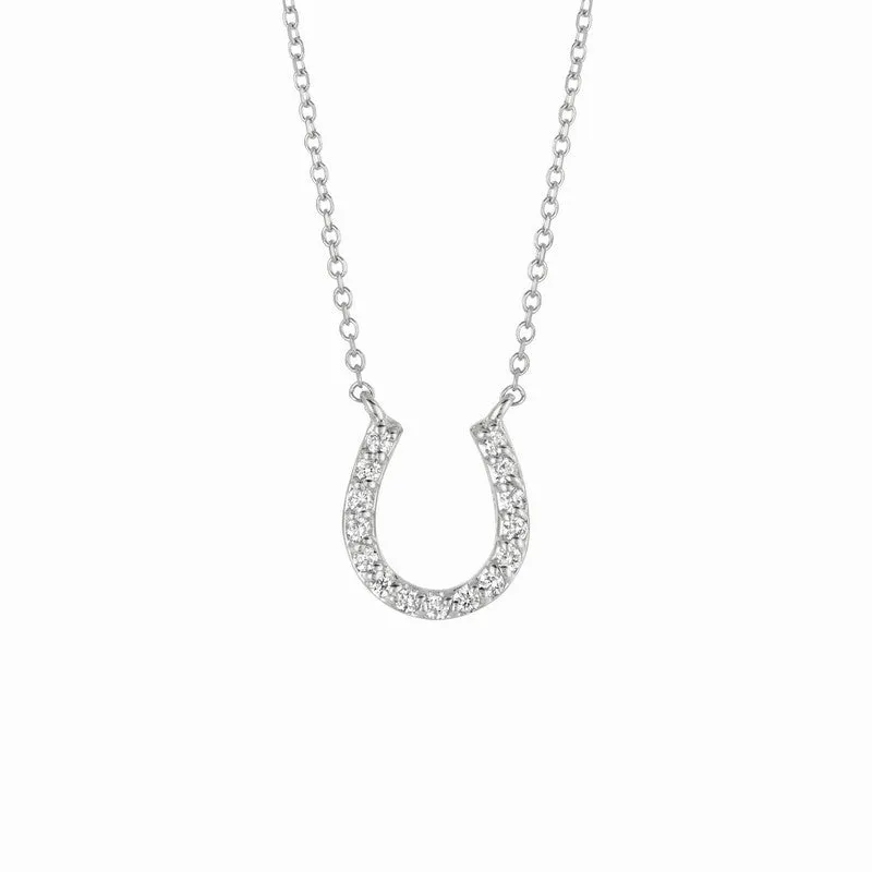 DIAMOND HORSESHOE NECKLACE 14K GOLD (0.15 CTW) 1