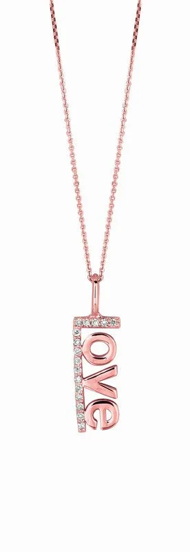 DIAMOND LOVE NECKLACE 14K GOLD (0.08 CTW)