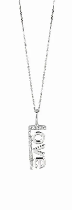 DIAMOND LOVE NECKLACE 14K GOLD (0.08 CTW)