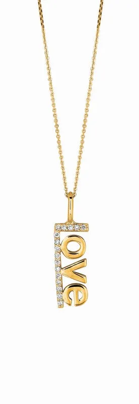 DIAMOND LOVE NECKLACE 14K GOLD (0.08 CTW)