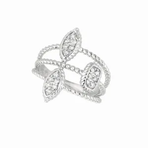 DIAMOND MARQUISE & OVAL RING 14K GOLD (0.23 CTW)