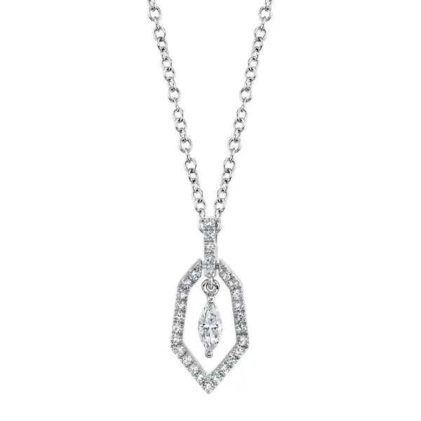 Diamond Marquise Drop Necklace