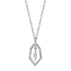 Diamond Marquise Drop Necklace