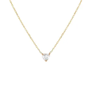 Diamond Mini Heart Necklace 14K