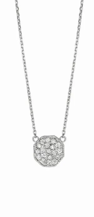 DIAMOND OCTAGONAL SHAPE NECKLACE 14K GOLD (0.27 CTW)