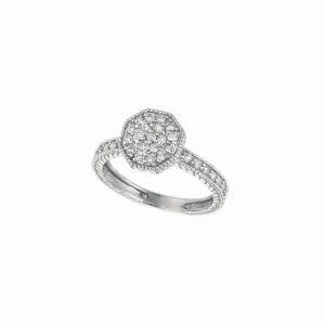 DIAMOND OCTAGONAL SHAPE RING 14K GOLD (0.5 CTW)