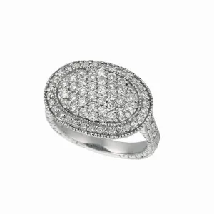 DIAMOND OVAL SHAPE RING 14K GOLD (1.25 CTW)