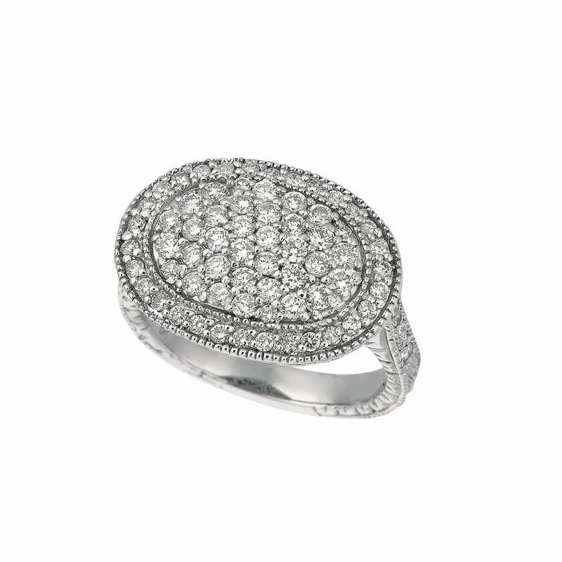 DIAMOND OVAL SHAPE RING 14K GOLD (1.25 CTW)