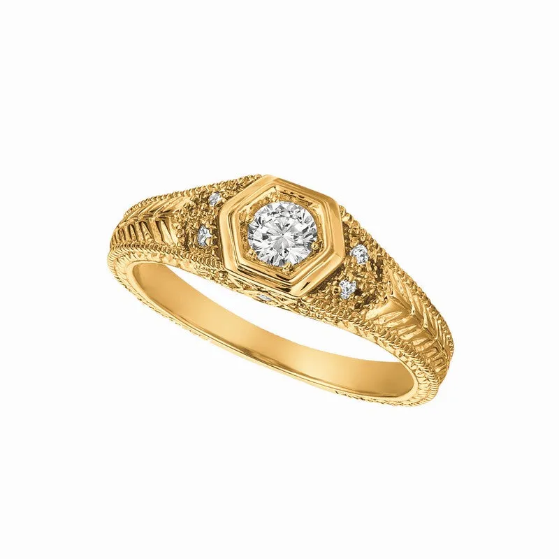 DIAMOND RING 14K GOLD (0.3 CTW) 3