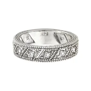 DIAMOND RING BAND WHITE GOLD 14K GOLD (0.33 CTW)