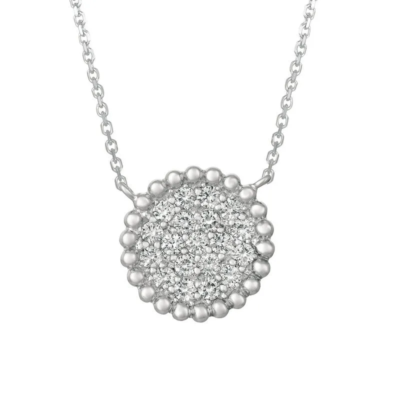 DIAMOND ROUND NECKLACE 14K GOLD (0.75 CTW) 3