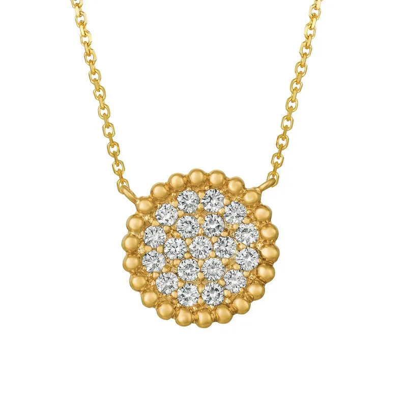 DIAMOND ROUND NECKLACE 14K GOLD (0.75 CTW) 3