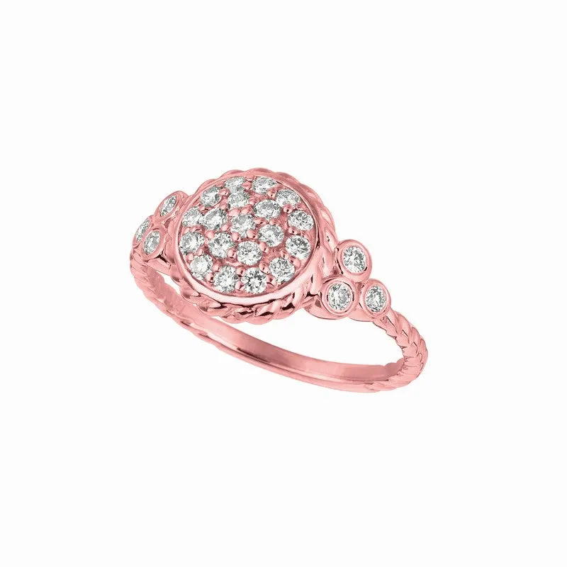 DIAMOND ROUND RING 14K GOLD (0.59 CTW)