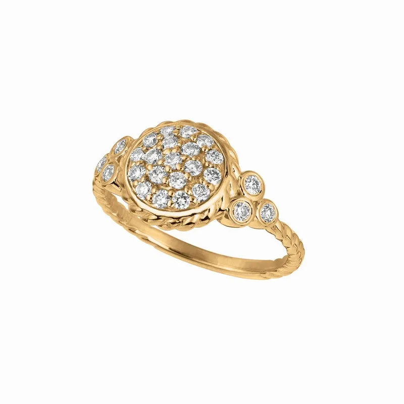 DIAMOND ROUND RING 14K GOLD (0.59 CTW)