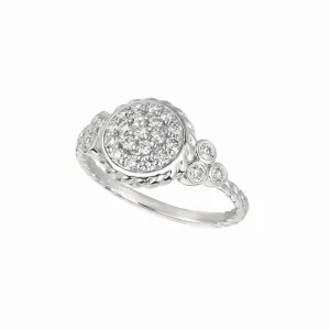 DIAMOND ROUND RING 14K GOLD (0.59 CTW)