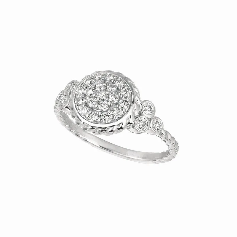 DIAMOND ROUND RING 14K GOLD (0.59 CTW)