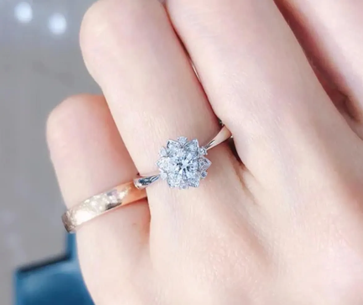 Diamond Snowflake Ring | Snowflake Ring | Charm Ring | Star Ring | Diamond Star Ring | Charm Ring | Flower Ring | Diamond Flower Ring