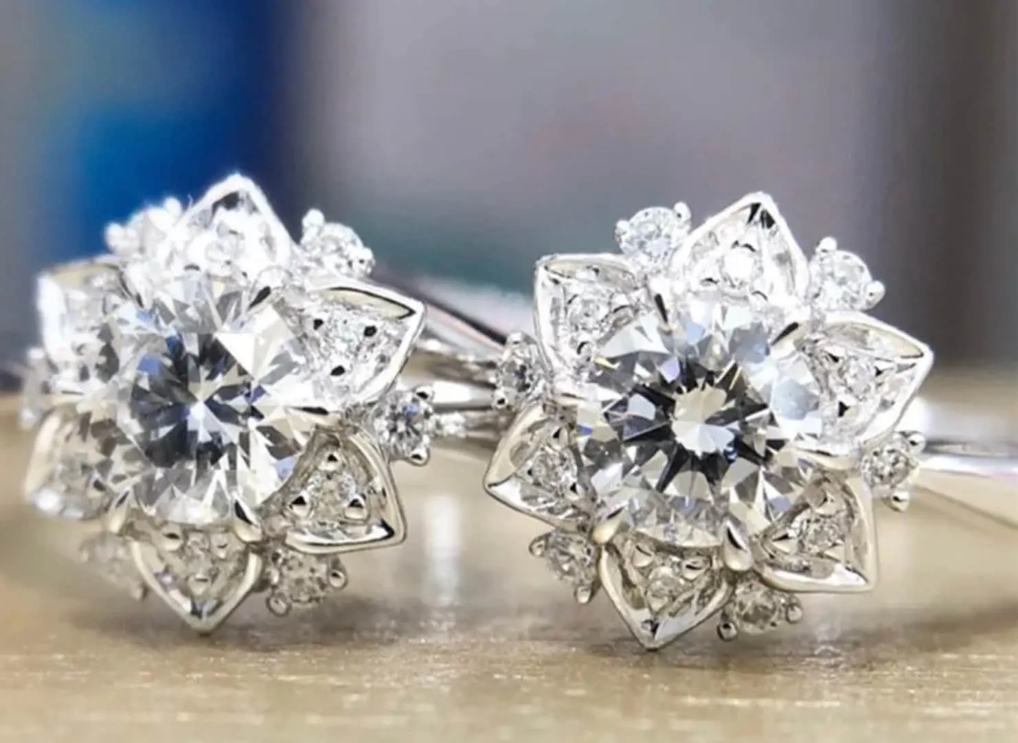 Diamond Snowflake Ring | Snowflake Ring | Charm Ring | Star Ring | Diamond Star Ring | Charm Ring | Flower Ring | Diamond Flower Ring