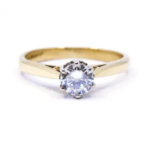 Diamond Solitaire Engagement Ring | Pre-Loved | 18K Yellow Gold