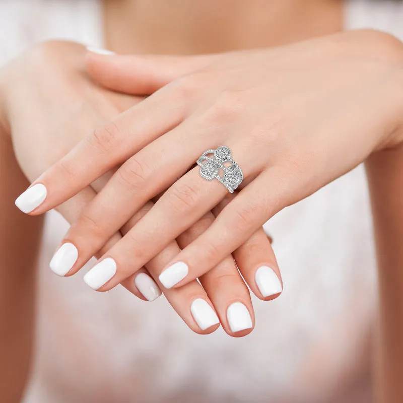 DIAMOND SQUARE & ROUND RING 14K GOLD (0.29 CTW)