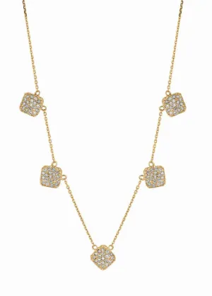 DIAMOND SQUARE NECKLACE 14K GOLD (1 CTW) 1