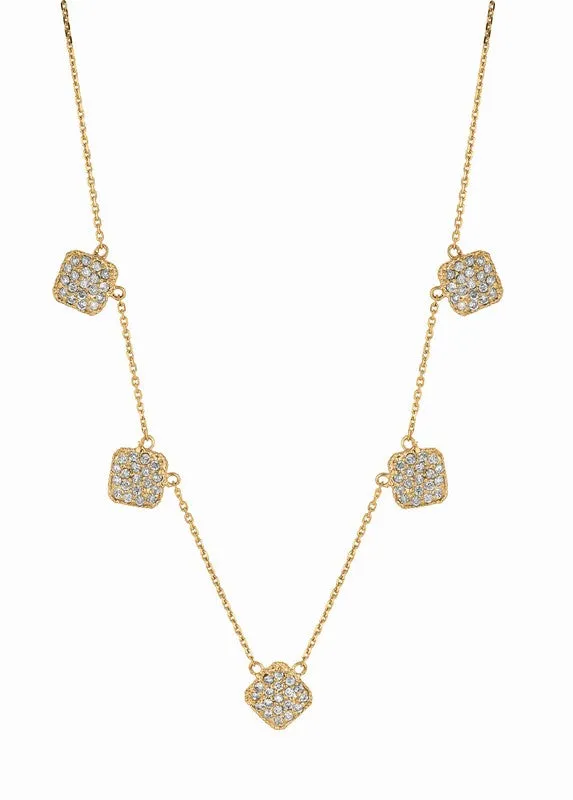 DIAMOND SQUARE NECKLACE 14K GOLD (1 CTW) 1