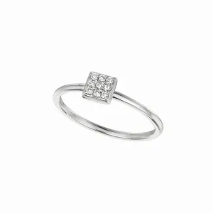DIAMOND SQUARE RING 14K GOLD (0.08 CTW)