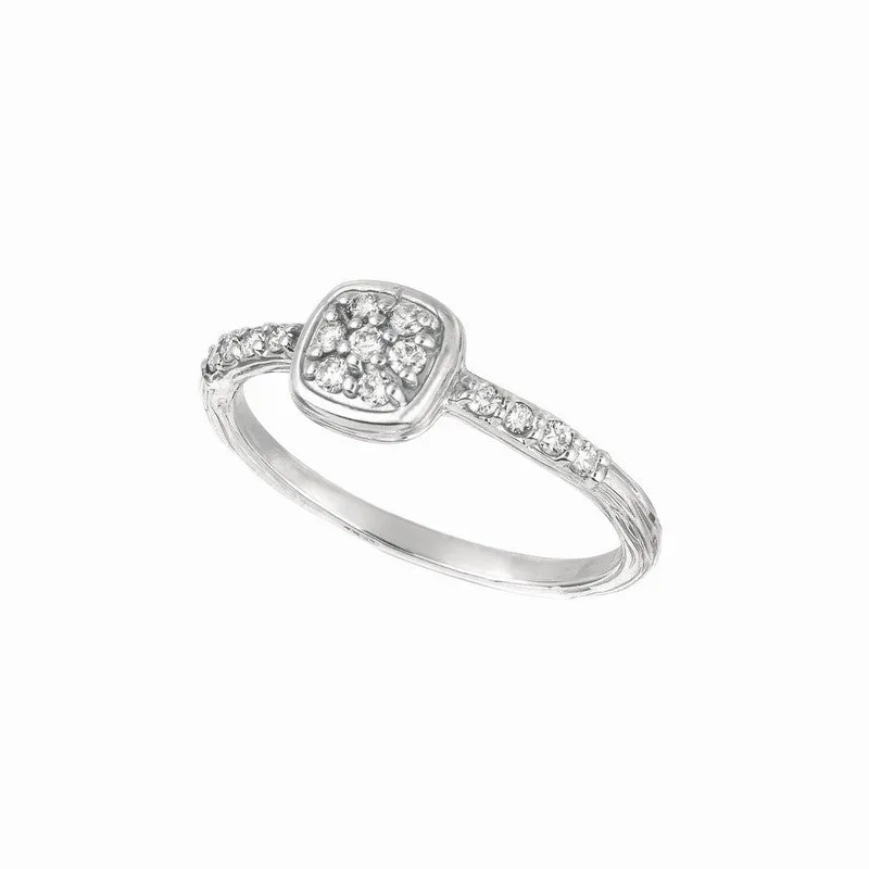 DIAMOND SQUARE RING 14K GOLD (0.25 CTW)