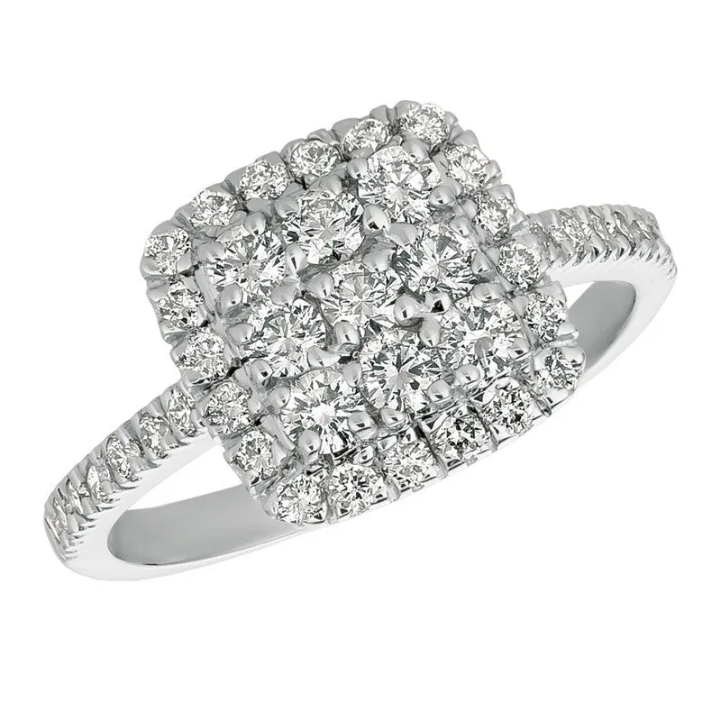 DIAMOND SQUARE RING 14K GOLD (0.75 CTW)