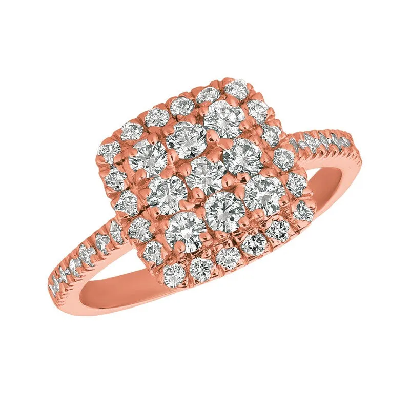 DIAMOND SQUARE RING 14K GOLD (0.75 CTW)