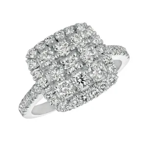 DIAMOND SQUARE RING 14K GOLD (1.5 CTW)