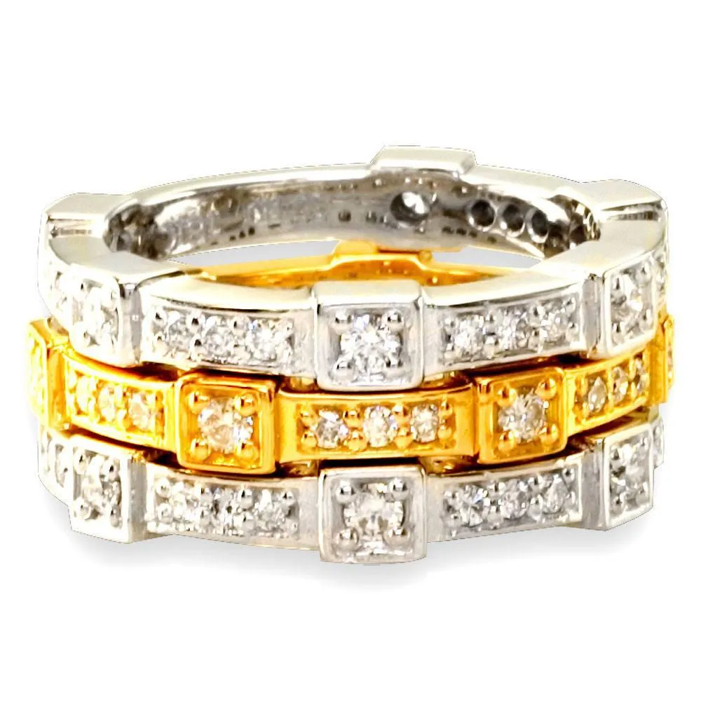 Diamond Stacker Ring in 18K