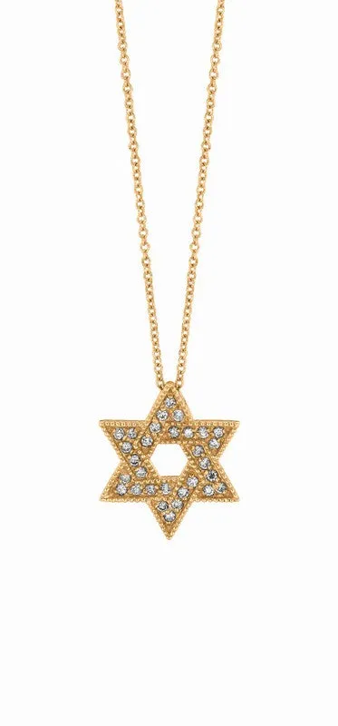 DIAMOND STAR NECKLACE 14K GOLD (0.33 CTW)
