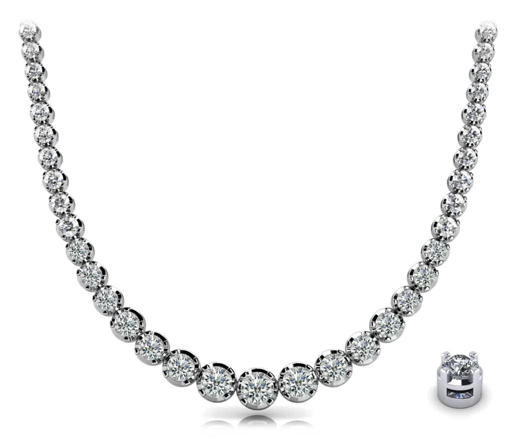 Diamond Strand Necklace In Diamond  with 5.03 ct.(finished)